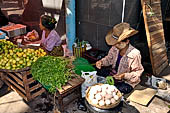 Yangon Myanmar. street sellers of the Chinese quarter. 